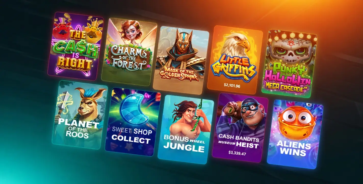 Popular online pokies selection at casino
