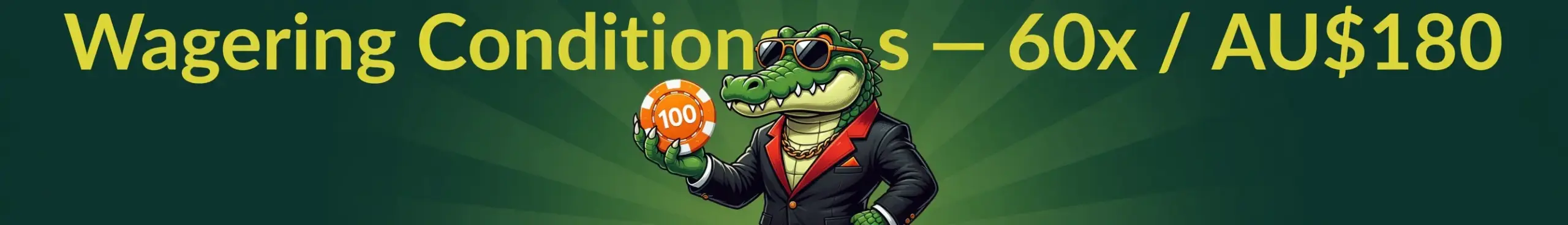 PlayCroco 60x wagering conditions info