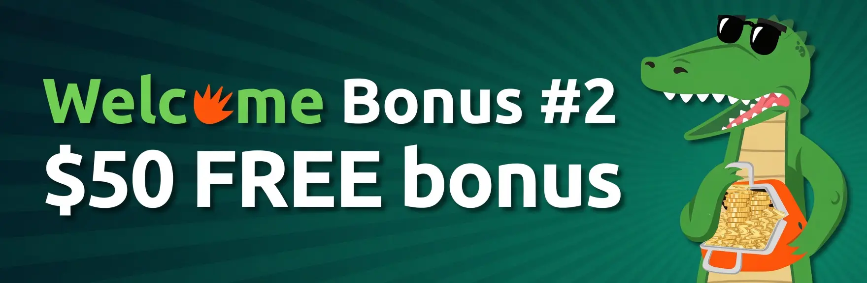 PlayCroco $50 free welcome bonus offer