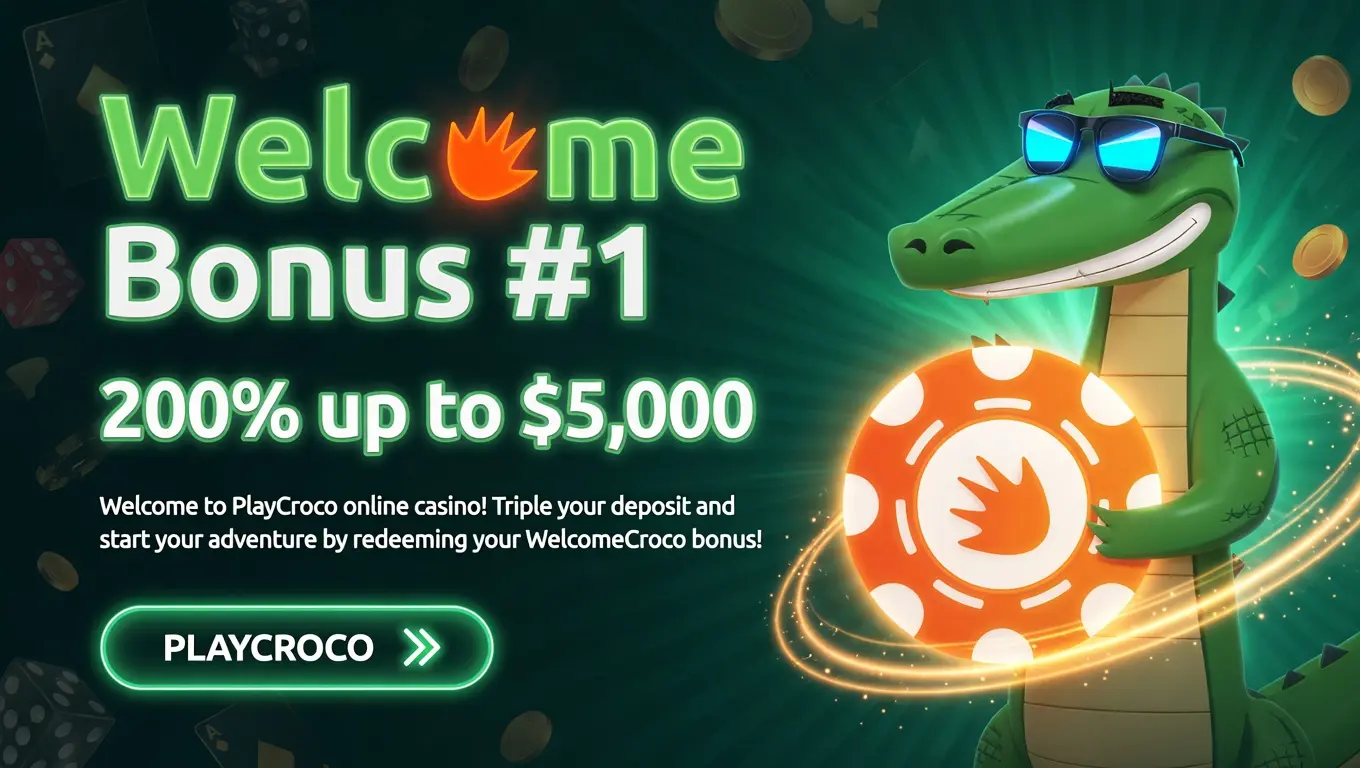 PlayCroco 200% welcome bonus up to $5000